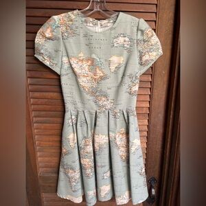 Vintage World Map Dress